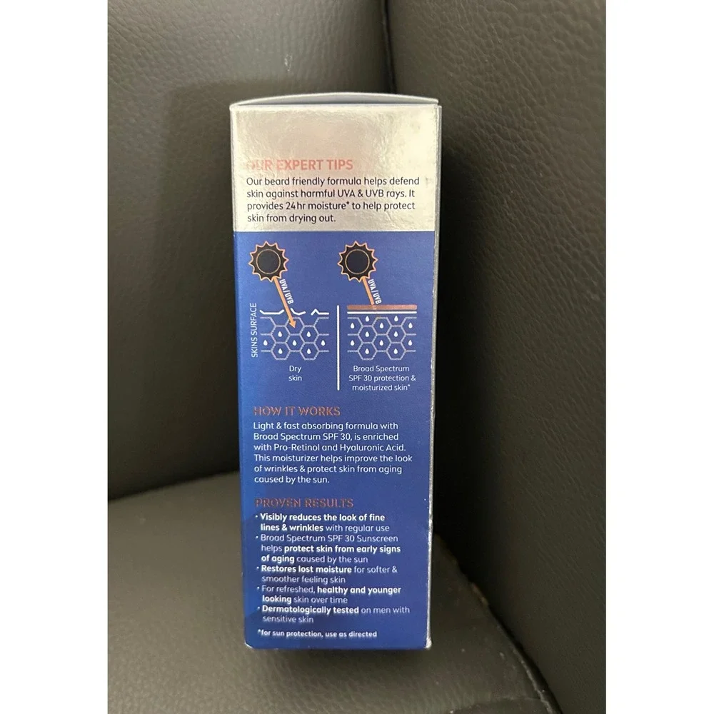 Nivea Men Age Defense Daily Face Moisturizer SPF 30 Hyaluronic Acid 1.7oz 2 Pack